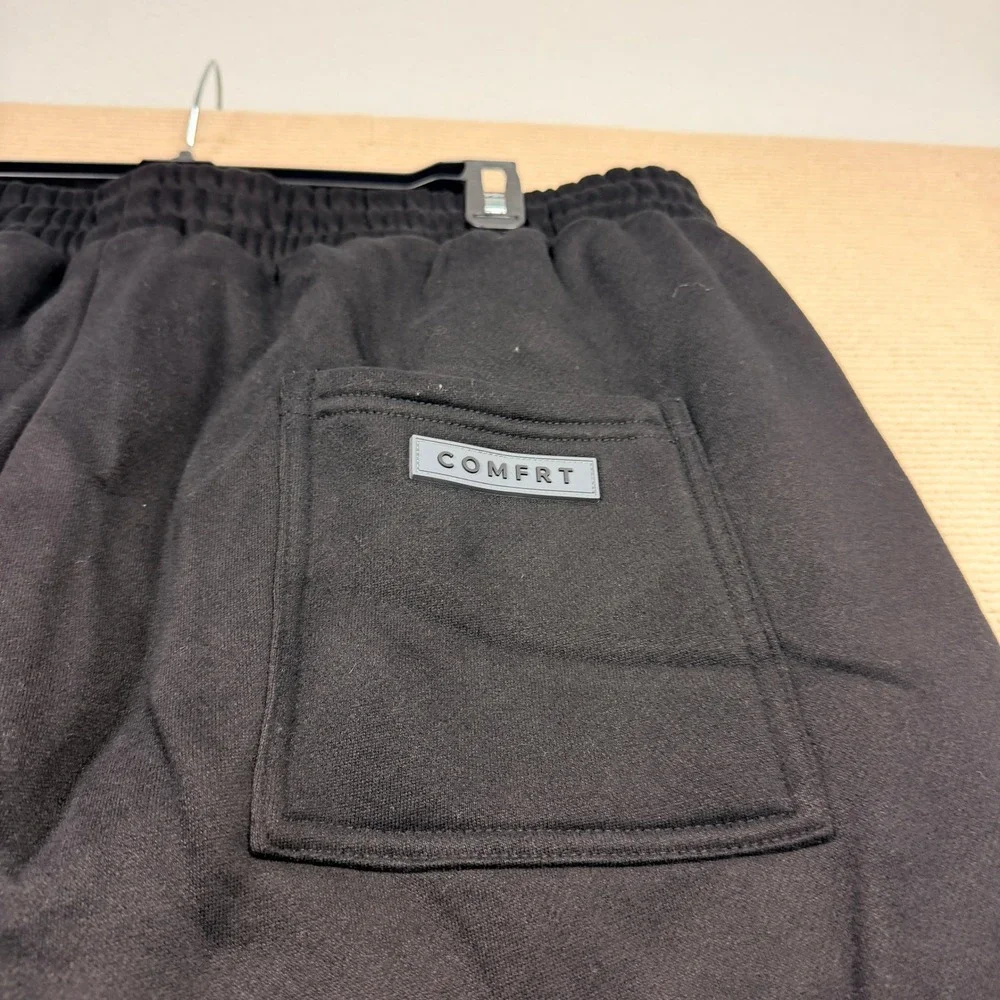 COMFRT Unisex Obsidian Black Sweatpants DND Joggers Relaxed Fit Streetwear XL